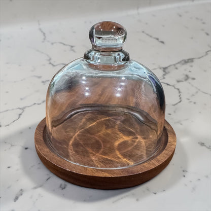 Glass dome soap holder
